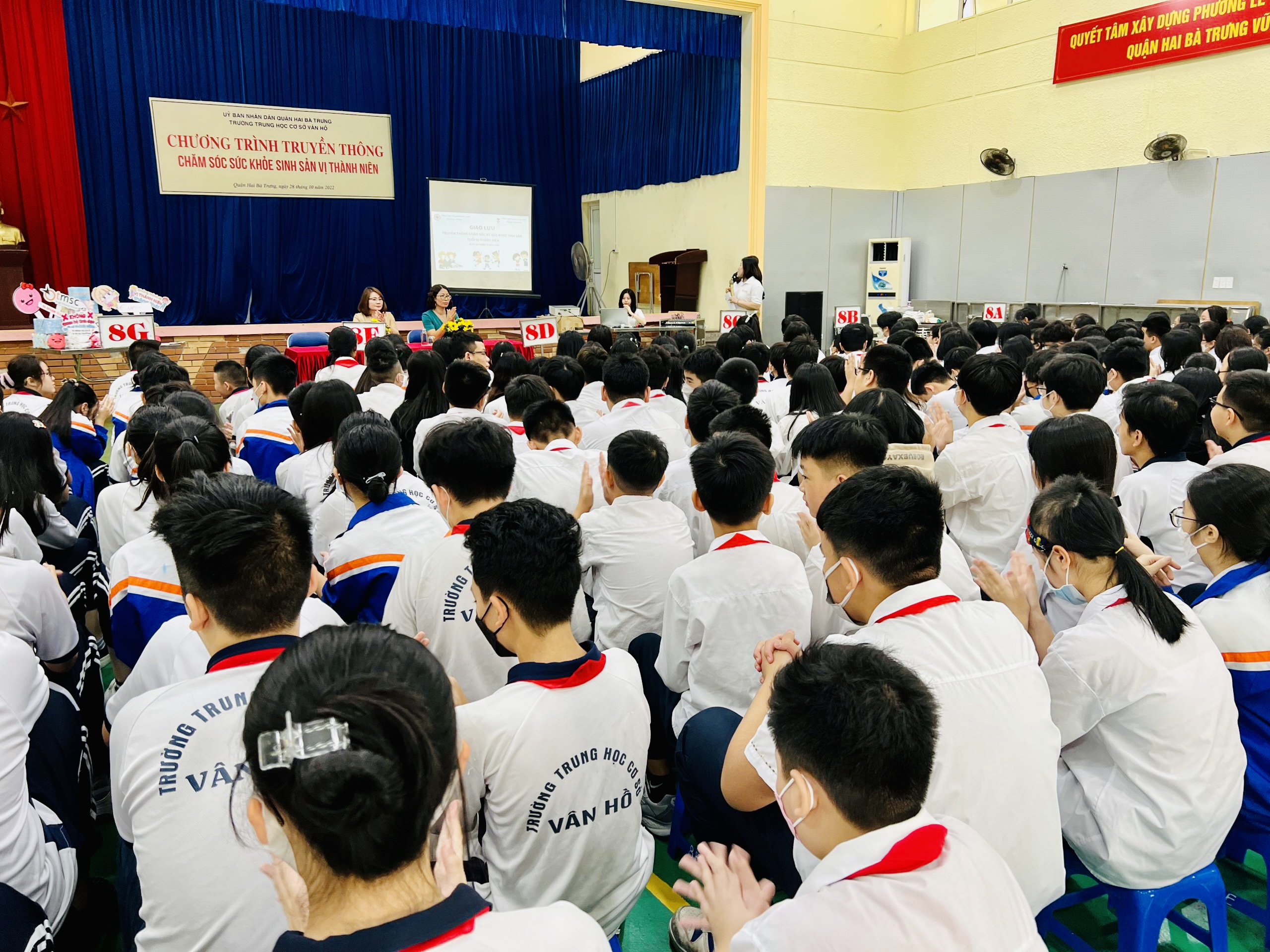 Giao lưu truyền thông chăm sóc sức khỏe sinh sản cho học sinh THCS - ảnh 1
