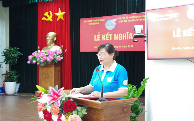 Hội LHPN phường Xuân Đỉnh kết nghĩa Hội Phụ nữ cơ sở Lữ đoàn 1 - ảnh 4