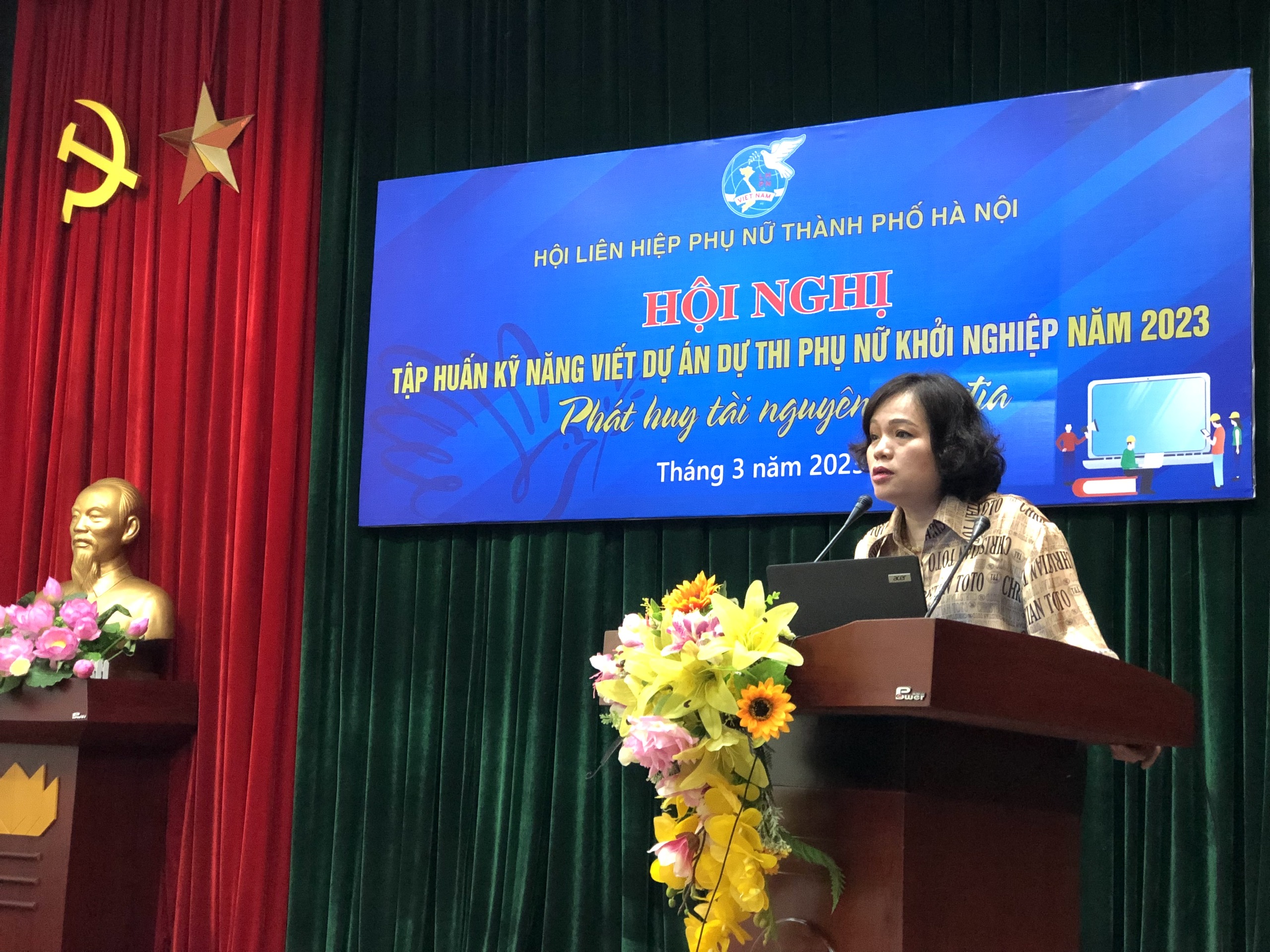 Tập huấn kỹ năng viết dự án dự thi phụ nữ khởi nghiệp năm 2023 - ảnh 1