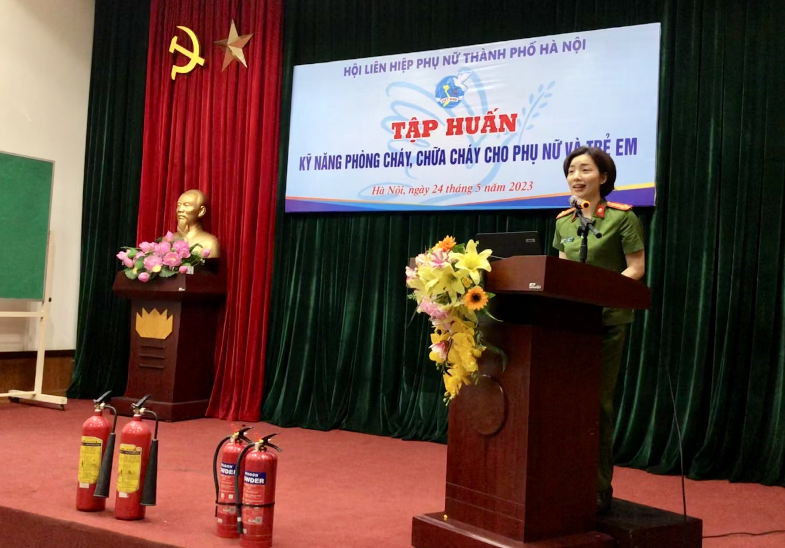 Tập huấn phòng cháy, chữa cháy cho phụ nữ và trẻ em - ảnh 1