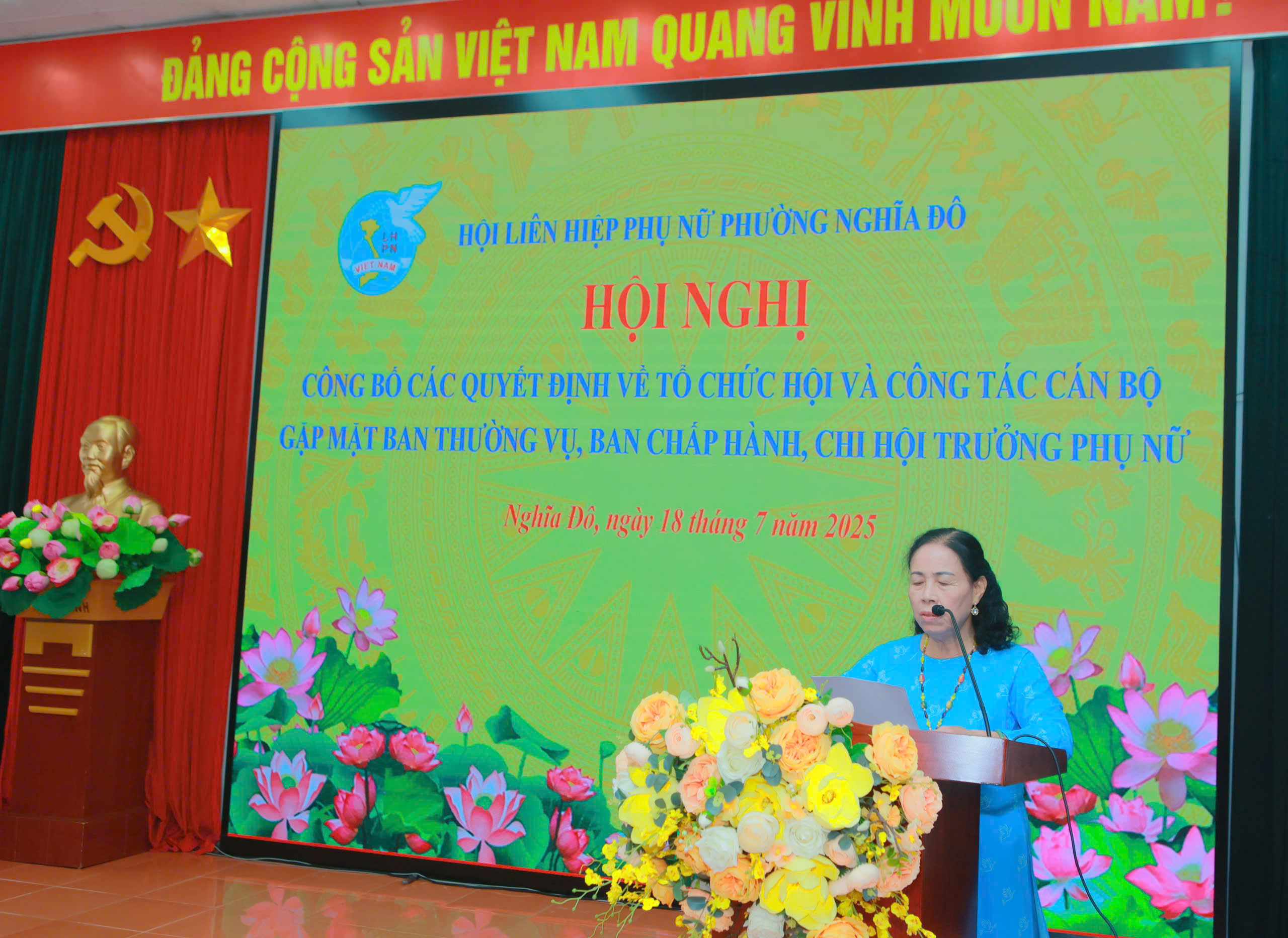 Đồng chí Nguyễn Thị Thu Nga làm Chủ tịch Hội LHPN phường Nghĩa Đô - ảnh 3