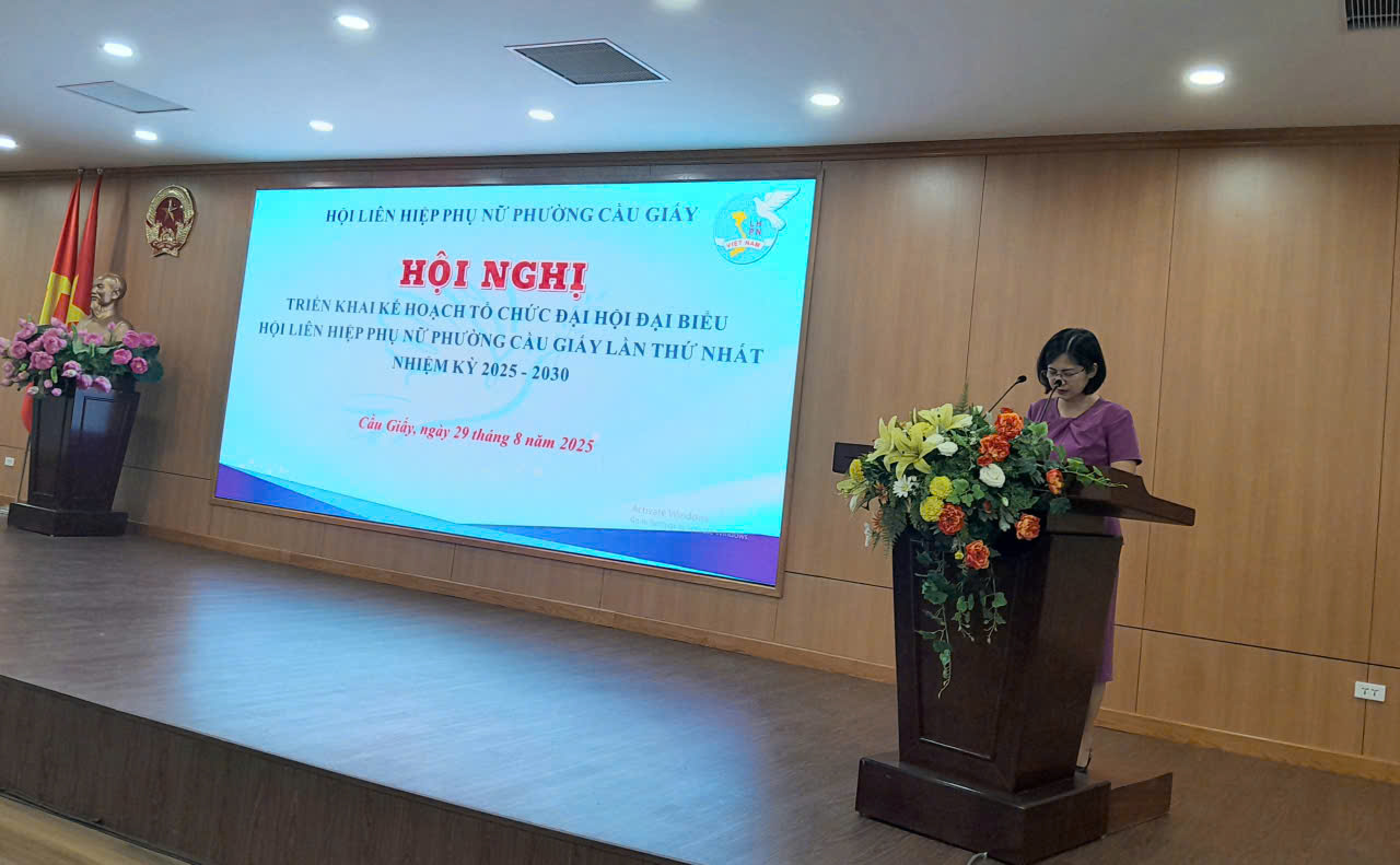Hội LHPN phường Cầu Giấy triển khai Kế hoạch tổ chức Đại hội lần thứ Nhất - ảnh 1