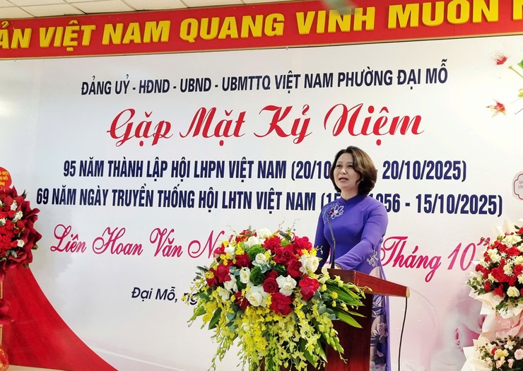Hội LHPN phường Đại Mỗ liên hoan văn nghệ “Giai điệu tháng 10“ - ảnh 1