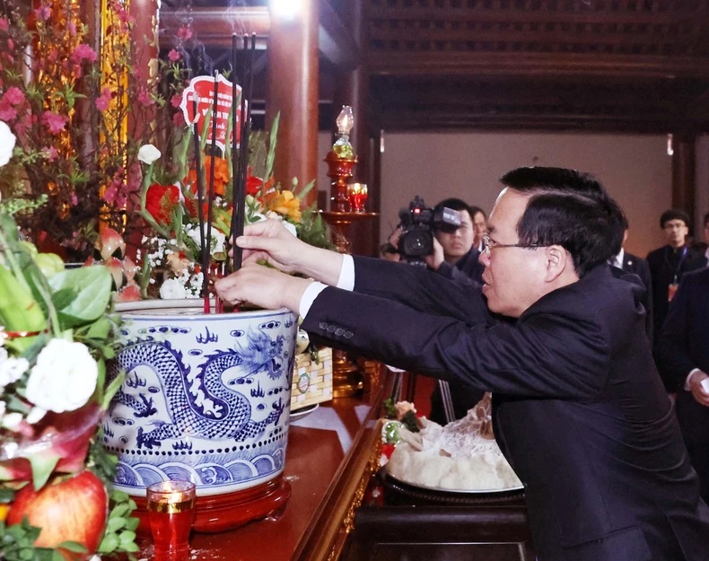 Chủ tịch nước Võ Văn Thưởng dự khai bút đầu xuân tại Hà Nội - ảnh 2