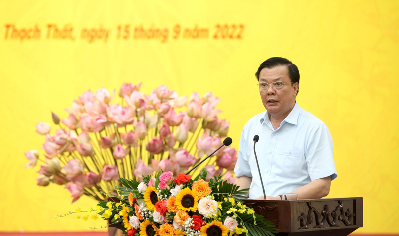 Huyện Thạch Thất cần phát huy thế mạnh về tiểu thủ công nghiệp, các sản phẩm làng nghề, dịch vụ - ảnh 1