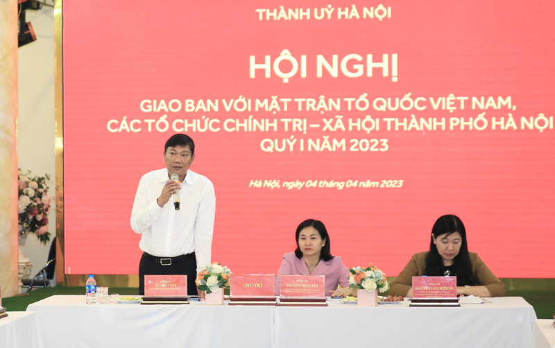 MTTQ và các tổ chức chính trị - xã hội cần bám sát những nhiệm vụ trọng tâm của thành phố trong quý II - ảnh 1