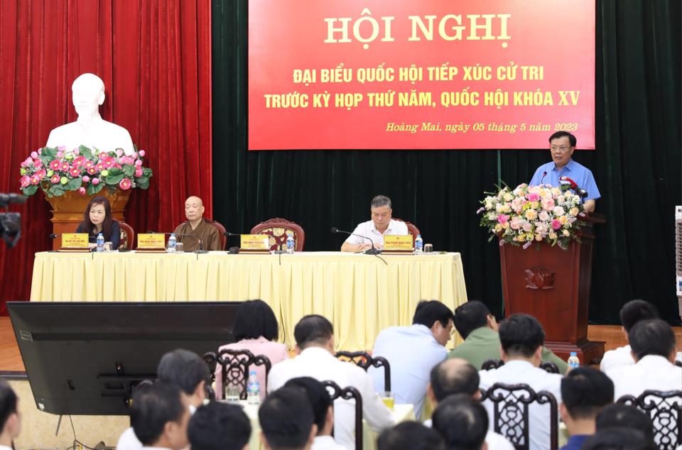 Bí thư Thành ủy Hà Nội: Quận Hoàng Mai cần sớm giải quyết nhu cầu về xây trường học, bãi đỗ xe - ảnh 1