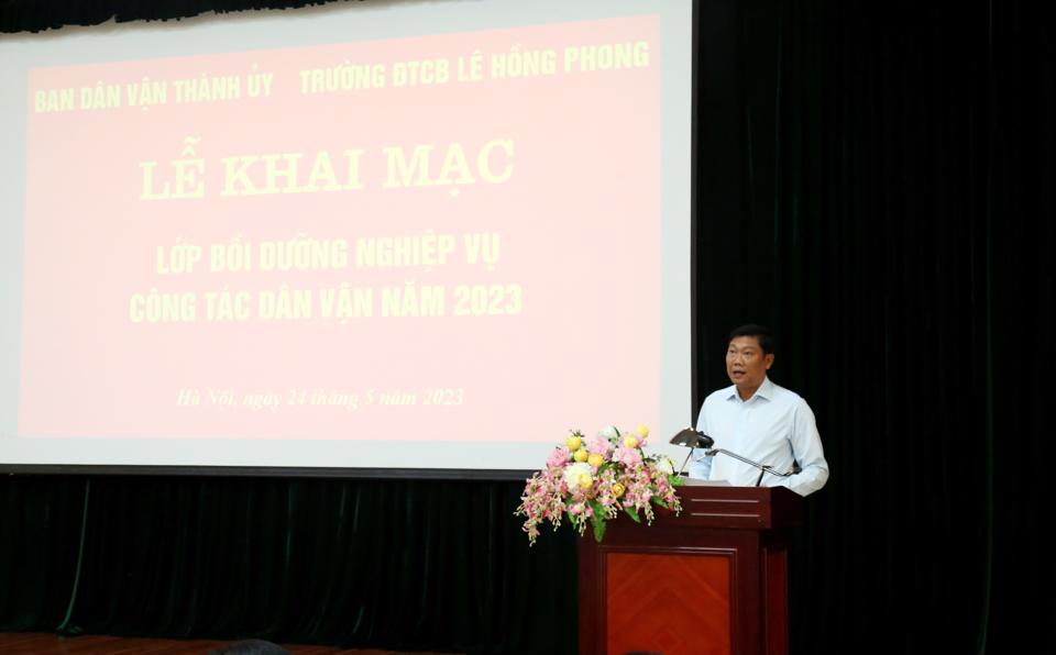 Hà Nội: Khai giảng lớp bồi dưỡng nghiệp vụ về công tác dân vận - ảnh 1