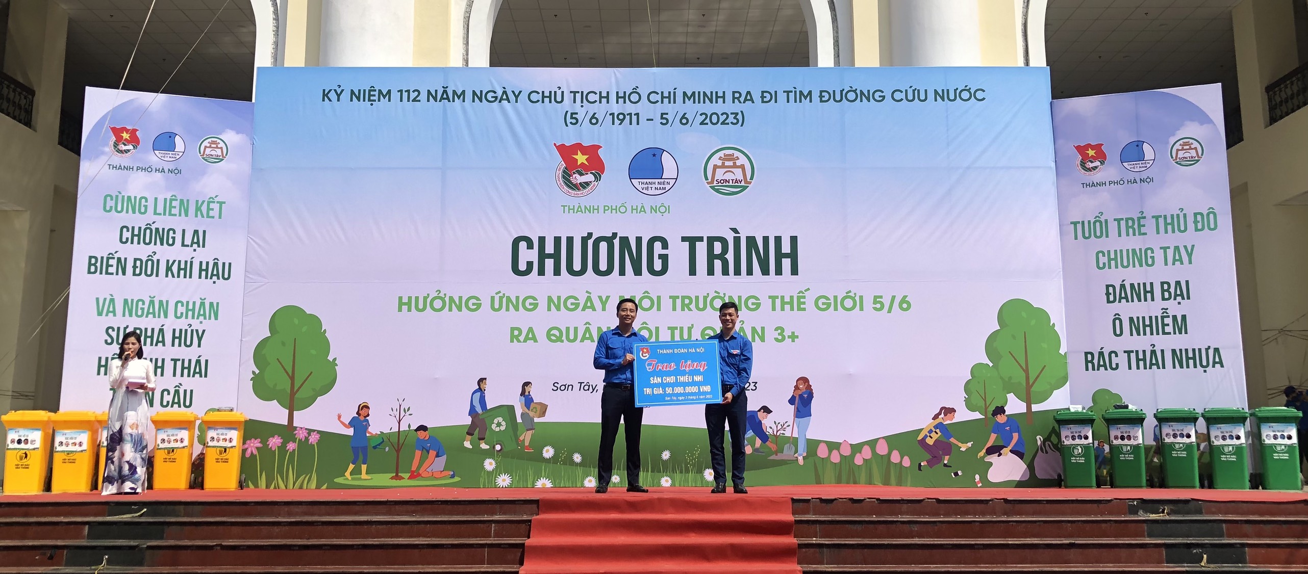 Thành đoàn Hà Nội hưởng ứng ngày môi trường Thế giới; ra quân đội tự quản 3+ - ảnh 1