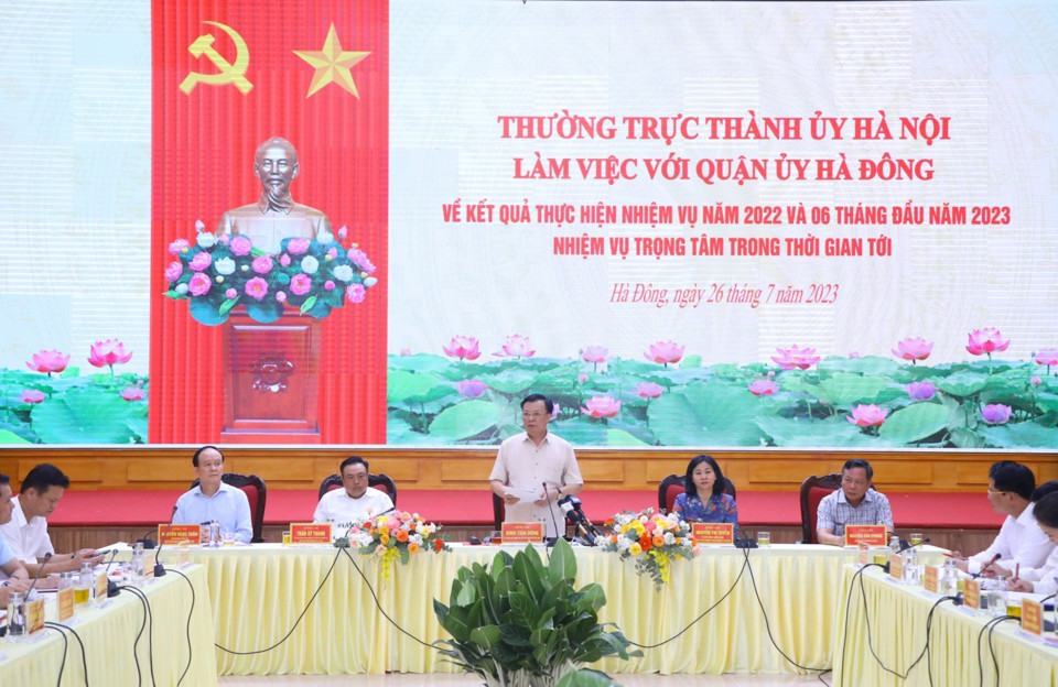Quận Hà Đông phải quyết liệt xử lý các dự án chậm tiến độ - ảnh 1