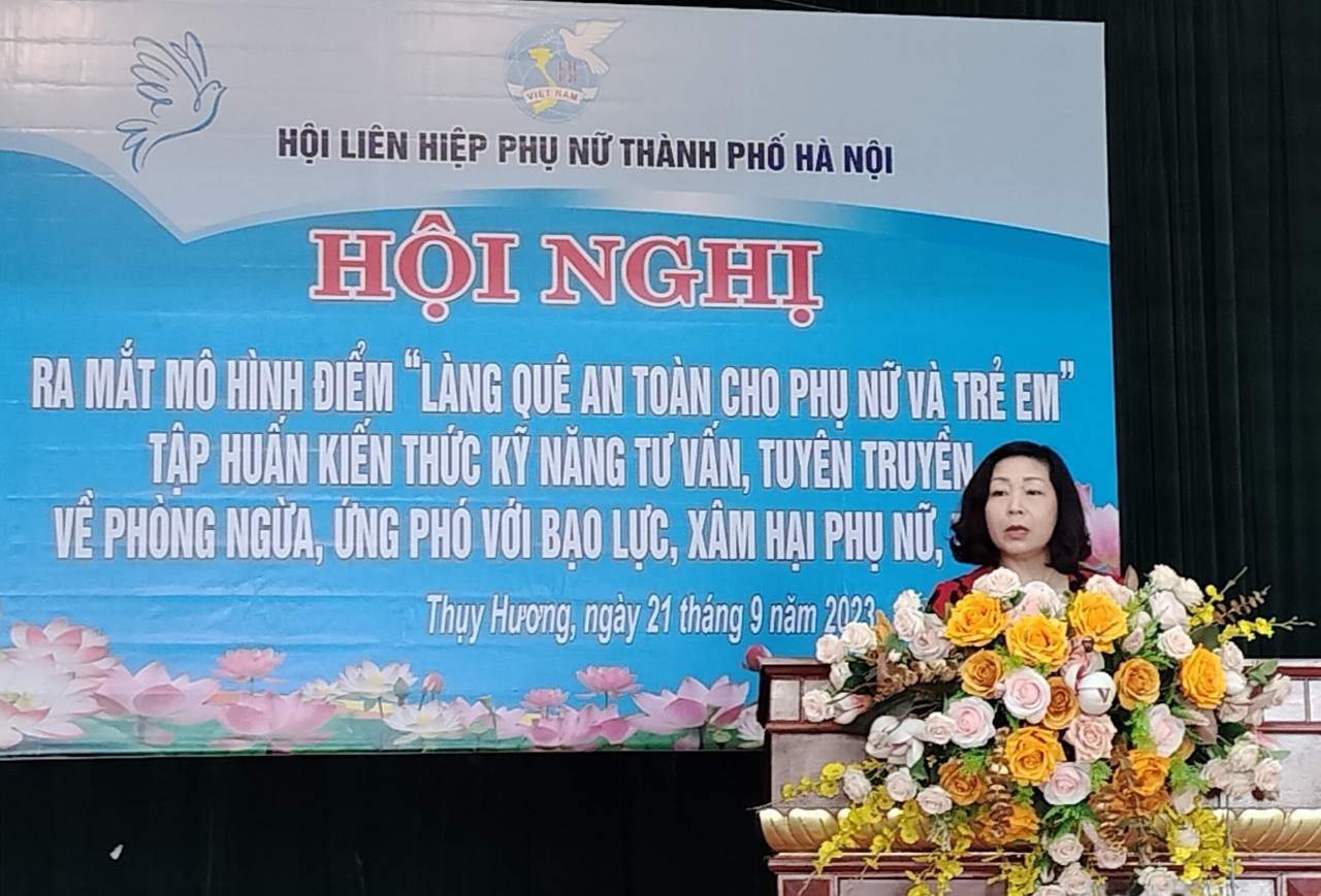 Ra mắt thí điểm mô hình “Làng quê an toàn cho phụ nữ và trẻ em” tại huyện Chương Mỹ - ảnh 3