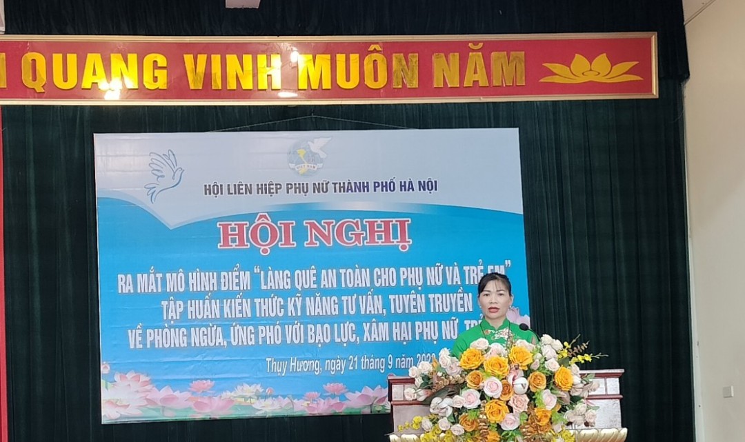 Ra mắt thí điểm mô hình “Làng quê an toàn cho phụ nữ và trẻ em” tại huyện Chương Mỹ - ảnh 1