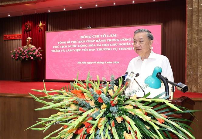 Tổng Bí thư, Chủ tịch nước Tô Lâm làm việc với Ban Thường vụ Thành ủy Hà Nội - ảnh 2