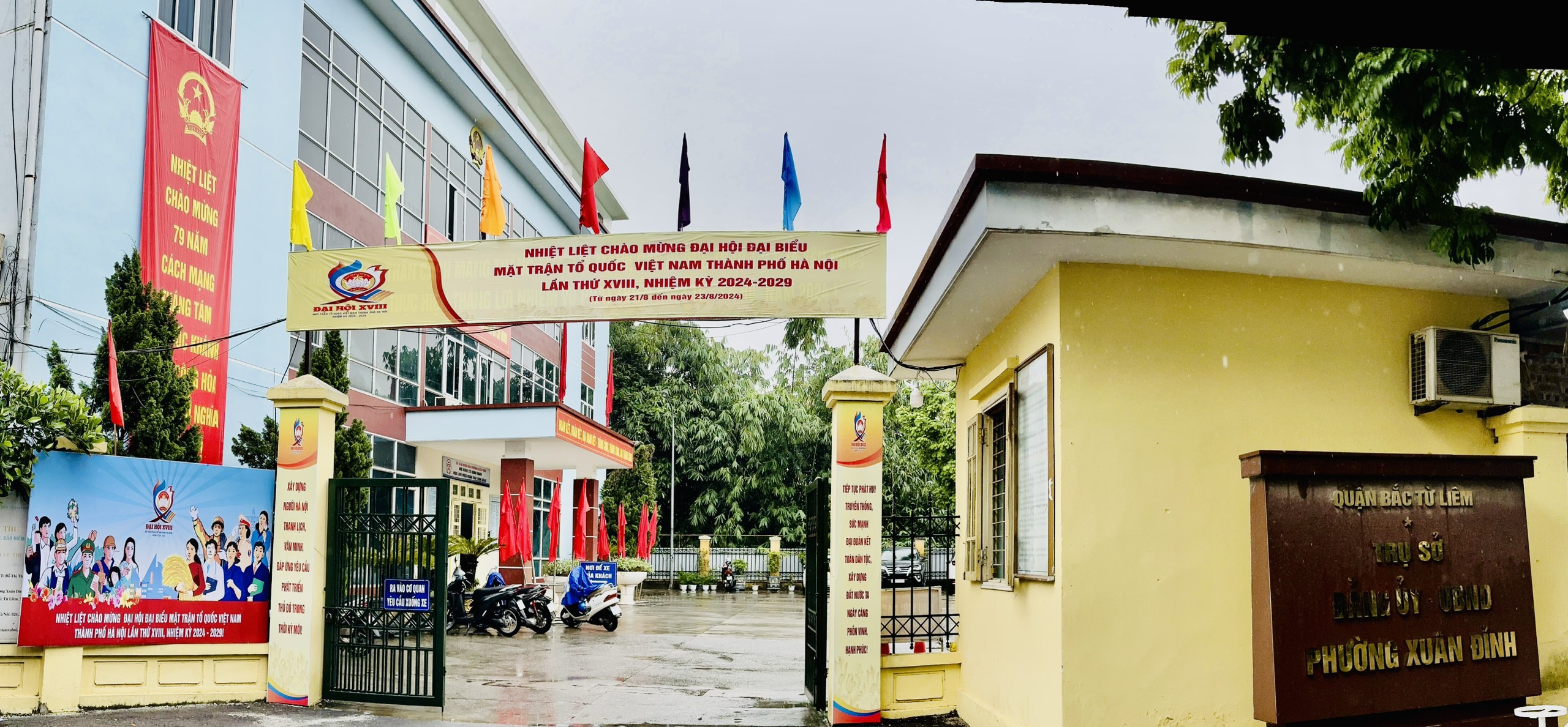 Hà Nội: Tưng bừng băng rôn, baner chào mừng Đại hội đại biểu MTTQ Việt Nam TP Hà Nội lần thứ XVIII - ảnh 1