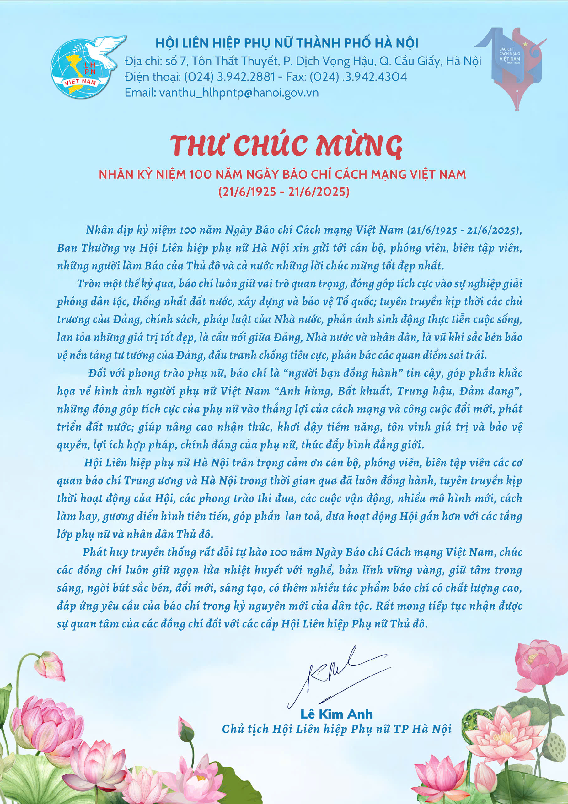 Kỷ niệm 100 năm ngày báo chí Cách mạng Việt Nam: Hội LHPN Hà Nội gặp mặt phóng viên báo chí theo dõi hoạt động Hội - ảnh 4