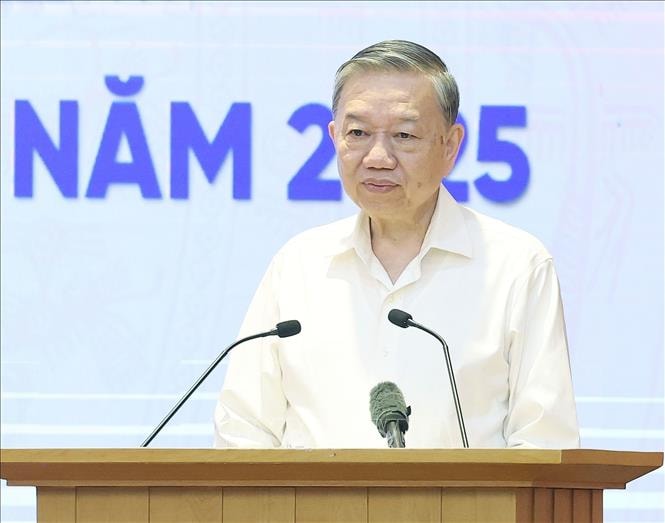 Tổng Bí thư Tô Lâm chủ trì hội nghị sơ kết về thực hiện Nghị quyết 57-NQ/TW - ảnh 2