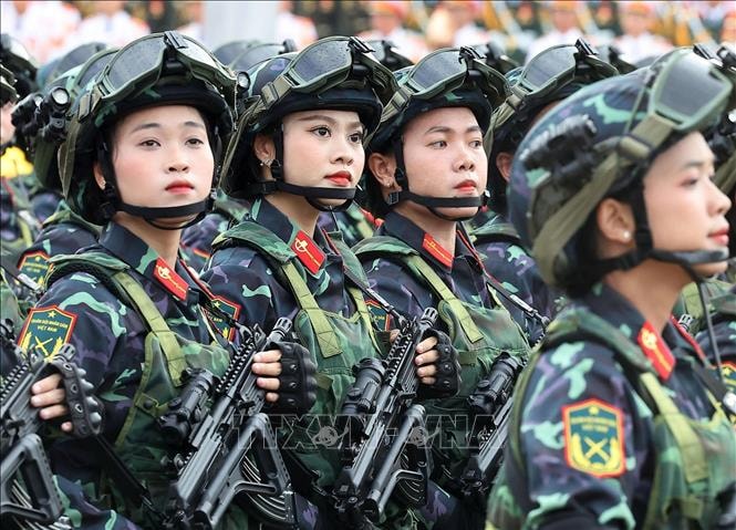 Ấn tượng với các khối nữ diễu binh, diễu hành trong đại lễ của dân tộc - ảnh 3