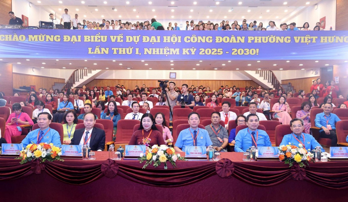 Đại hội điểm Công đoàn phường Việt Hưng lần thứ I, nhiệm kỳ 2025-2030 thành công tốt đẹp - ảnh 1