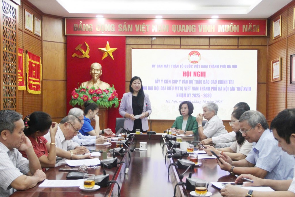 Nhiều ý kiến đóng góp sâu sắc cho Dự thảo báo cáo chính trị Đại hội đại biểu MTTQ Việt Nam TP Hà Nội lần thứ XVIII - ảnh 2