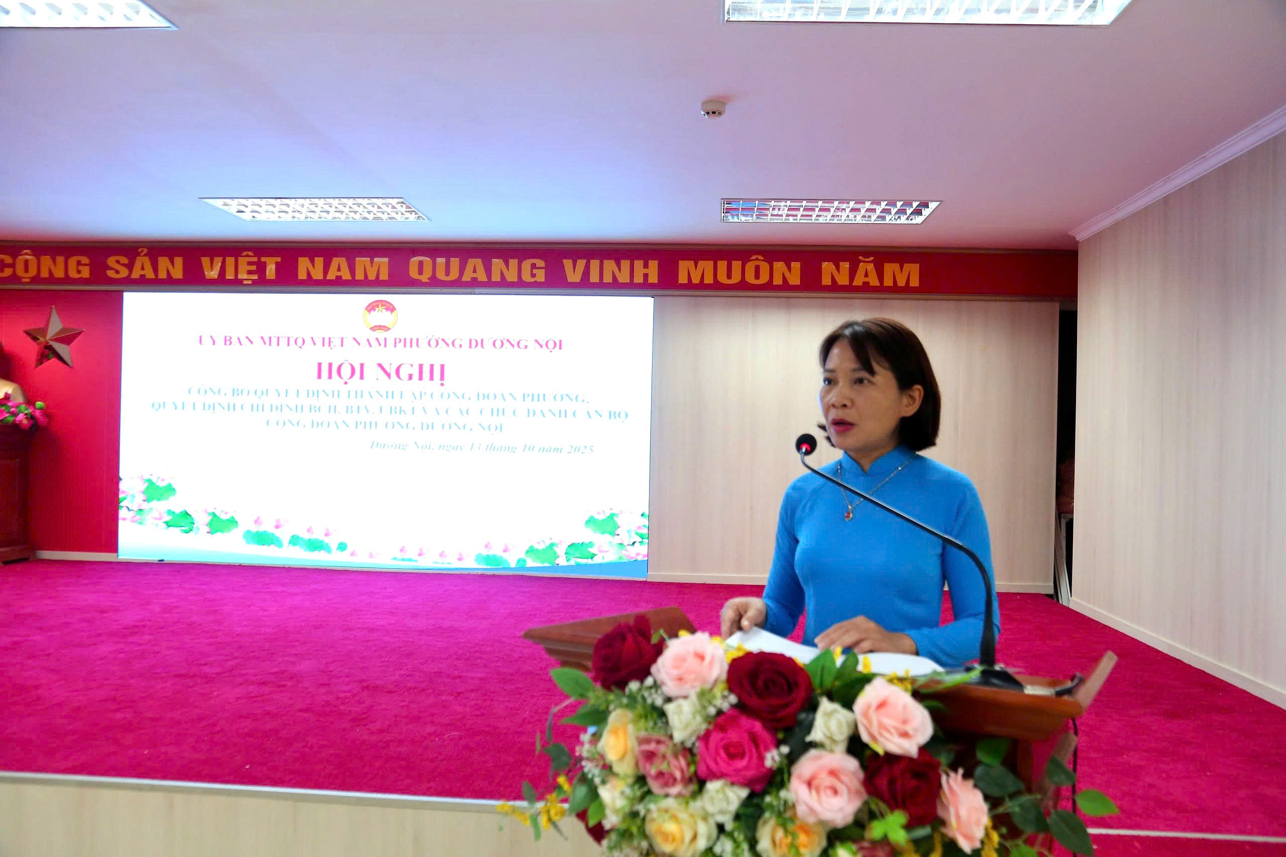 Ra mắt công đoàn phường Dương Nội trực thuộc LĐLĐ thành phố Hà Nội - ảnh 3