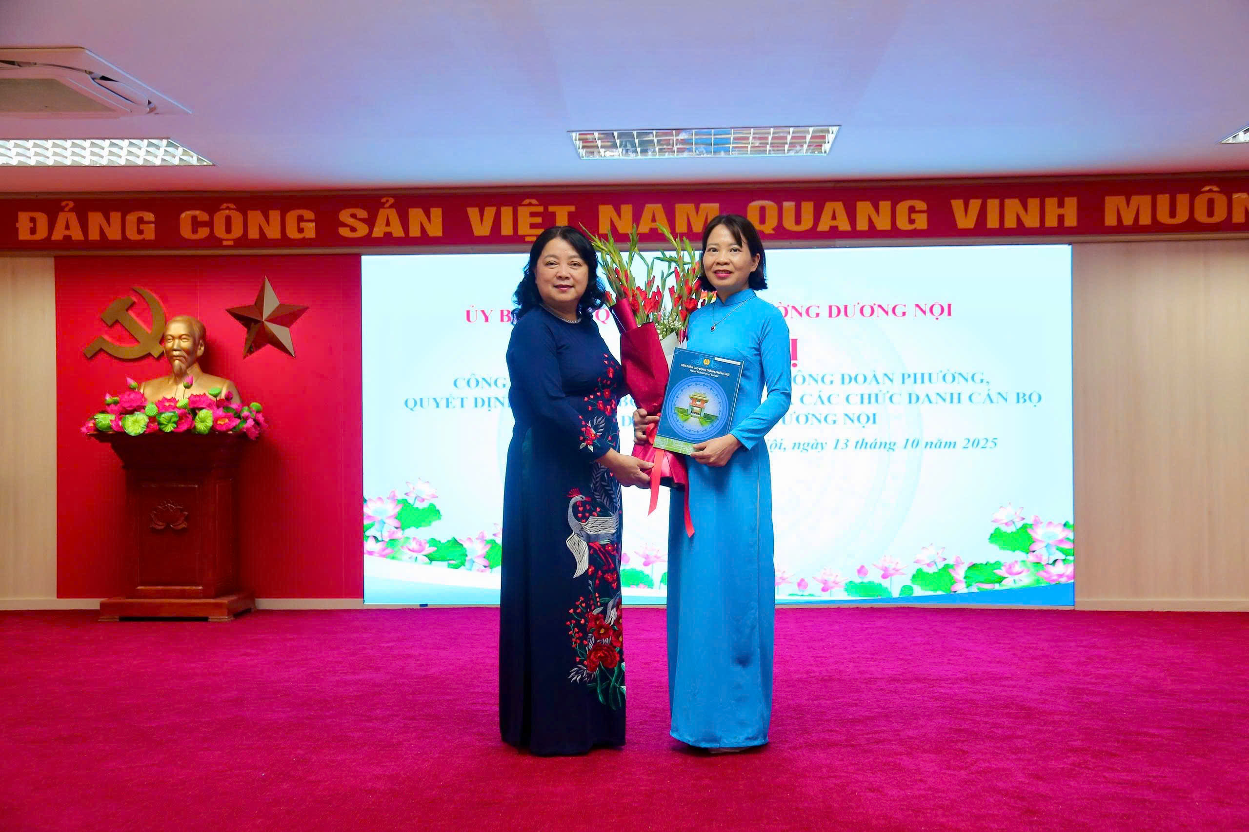 Ra mắt công đoàn phường Dương Nội trực thuộc LĐLĐ thành phố Hà Nội - ảnh 2