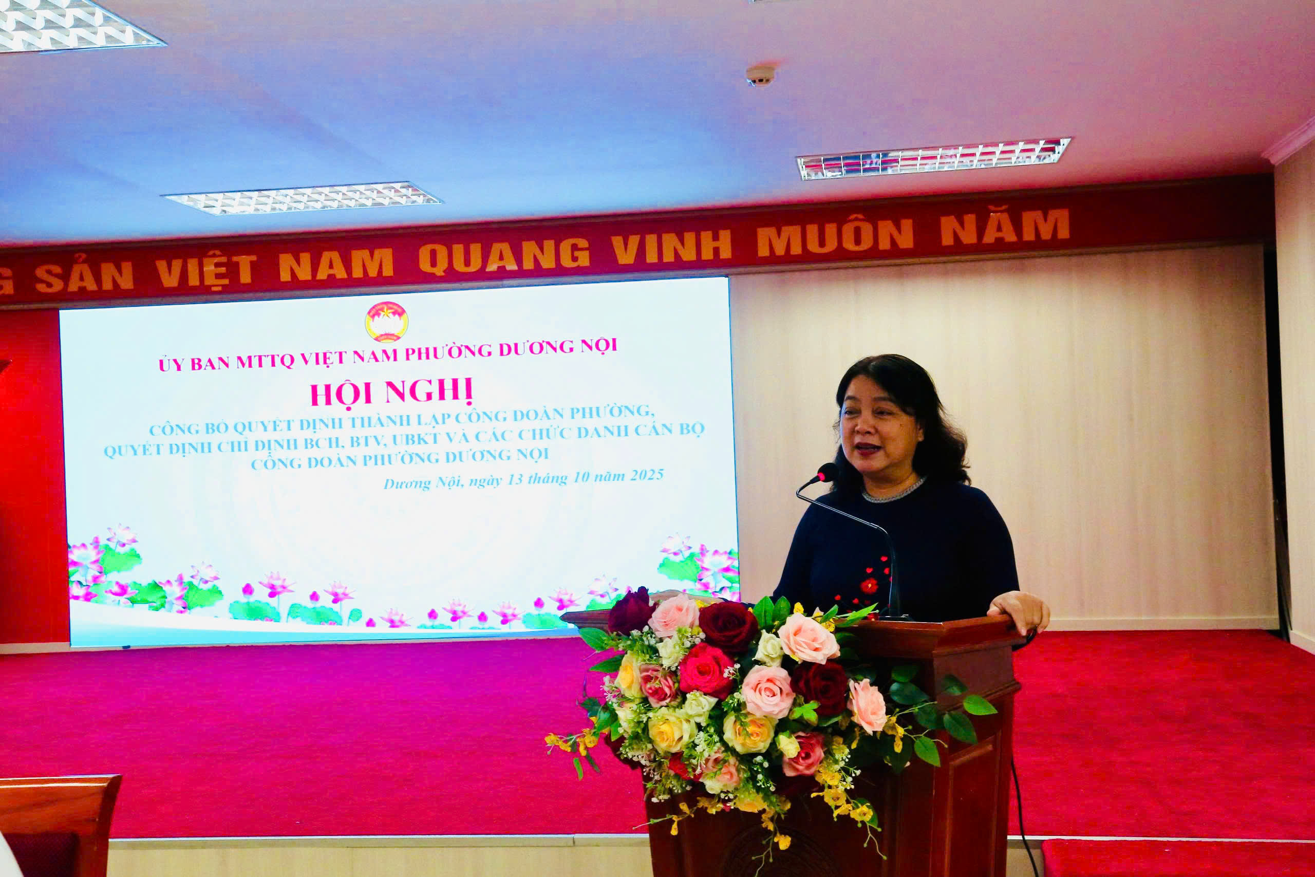Ra mắt công đoàn phường Dương Nội trực thuộc LĐLĐ thành phố Hà Nội - ảnh 1