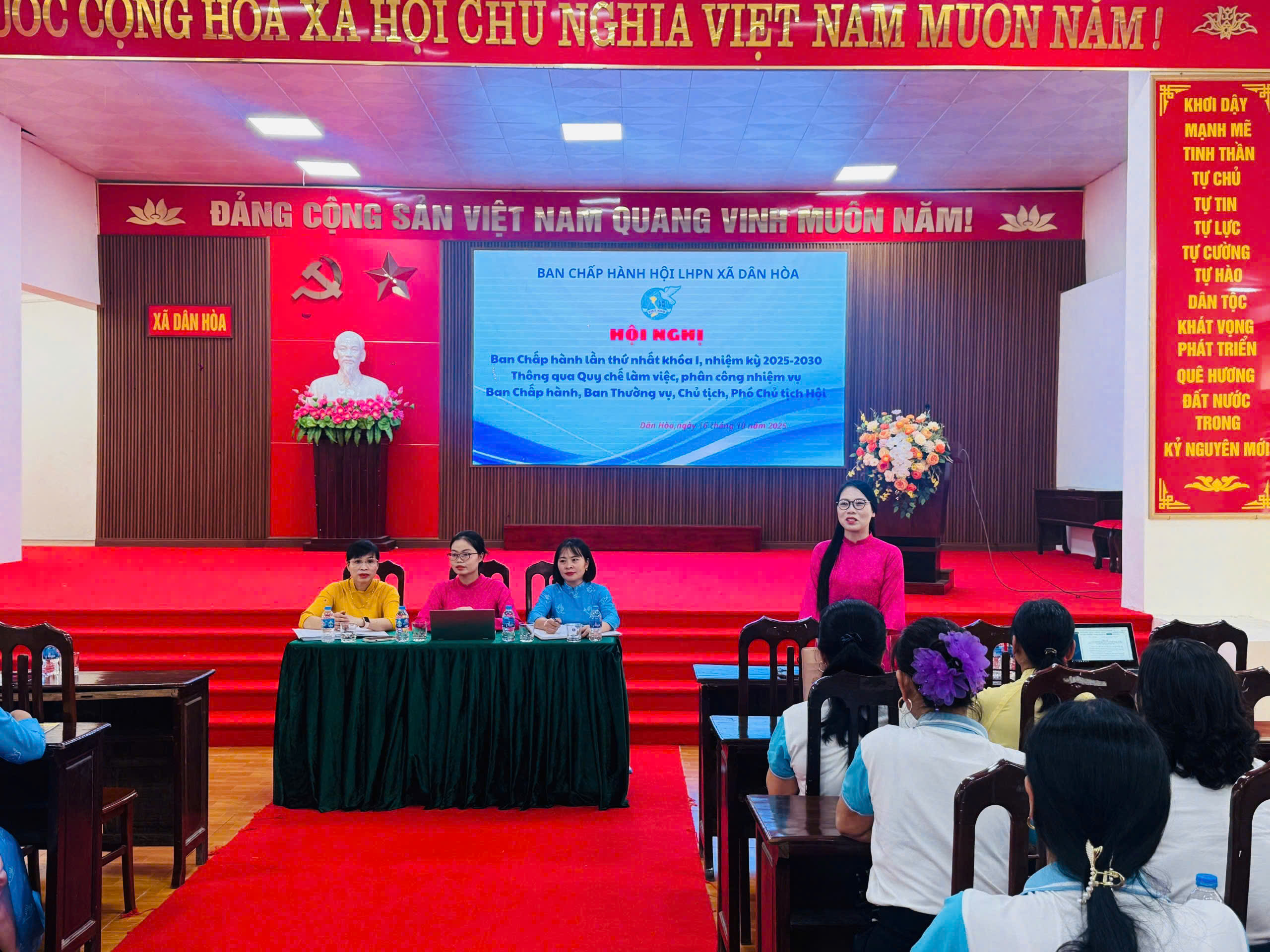 Hội nghị tổng kết công tác tổ chức Đại hội đại biểu Phụ nữ xã Dân Hòa lần thứ I, nhiệm kỳ 2025–2030 - ảnh 3