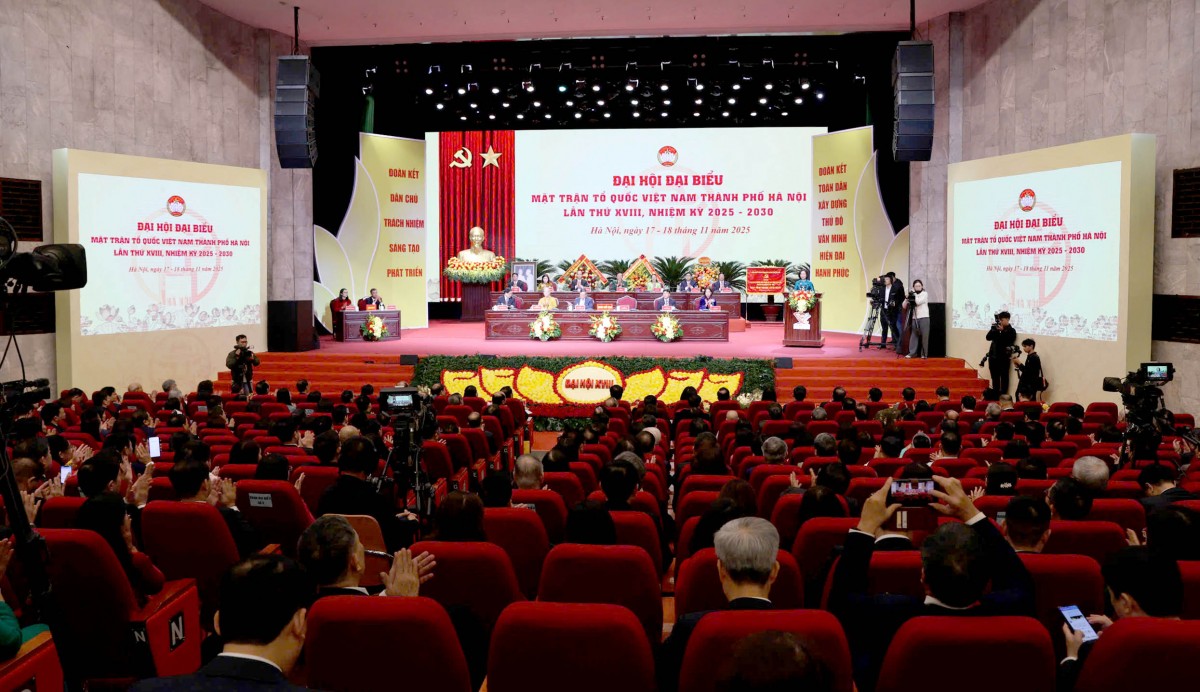 MTTQ Việt Nam thành phố Hà Nội lần thứ XVIII xác định 3 khâu đột phá, 10 chỉ tiêu, 7 chương trình hành động - ảnh 2