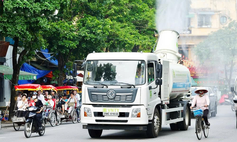  Hà Nội sẽ thí điểm công nghệ phun sương giảm bụi tại khu dân cư - ảnh 1