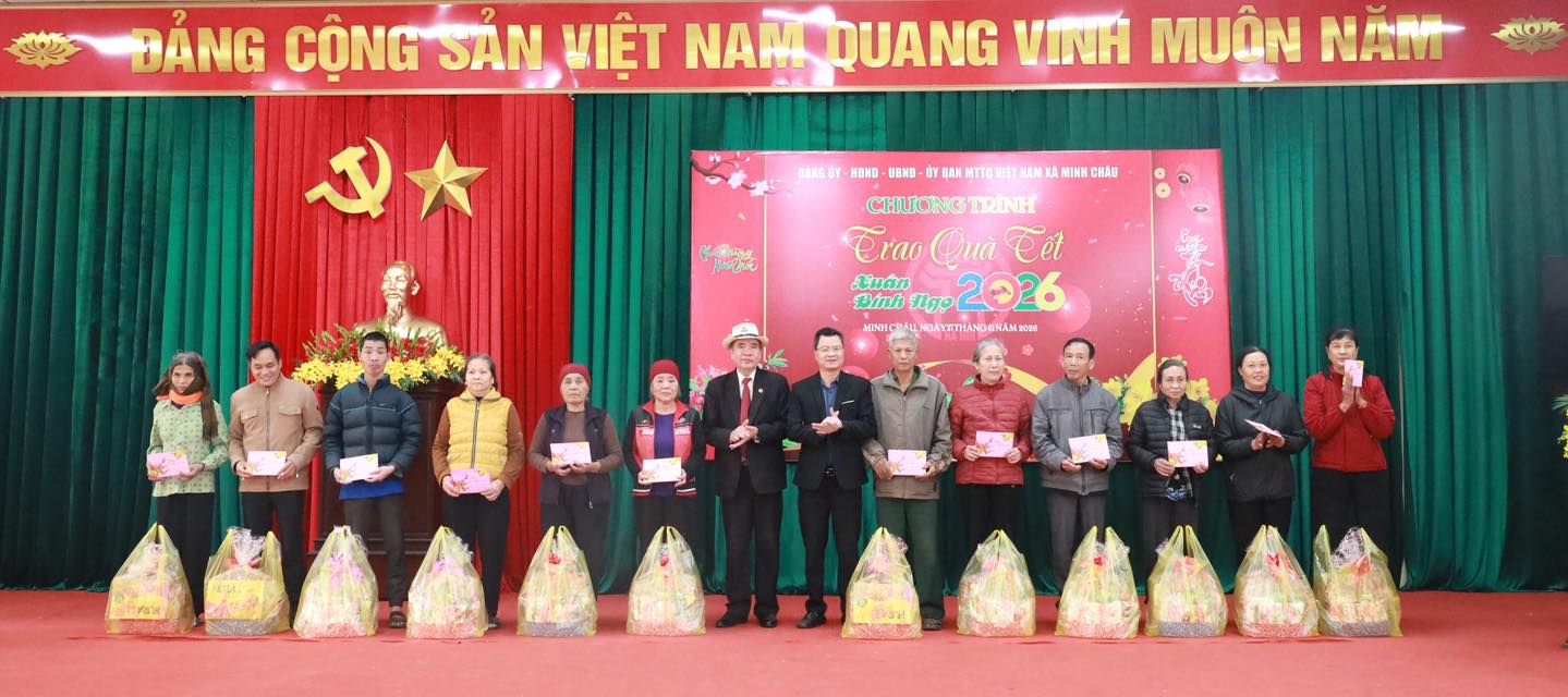 Xã Minh Châu trao quà Tết cho hộ cận nghèo - lan tỏa nghĩa tình Tết Bính Ngọ 2026 - ảnh 3