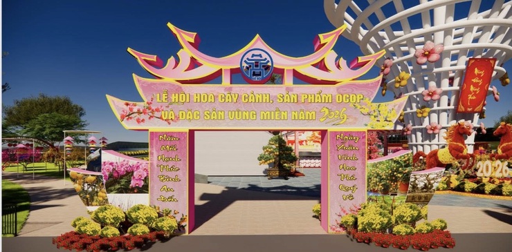 Lễ hội hoa, cây cảnh, sản phẩm OCOP - tái hiện sống động không gian “Tết Việt – Hồn cốt người Việt“ - ảnh 1