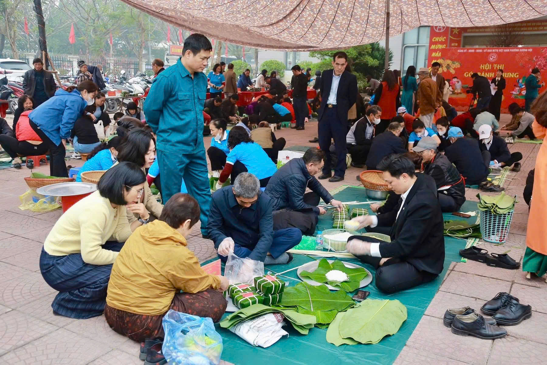 Phường Dương Nội - TP Hà Nội tổ chức Hội thi gói bánh chưng khéo chào Xuân Bính Ngọ 2026  ​ - ảnh 4