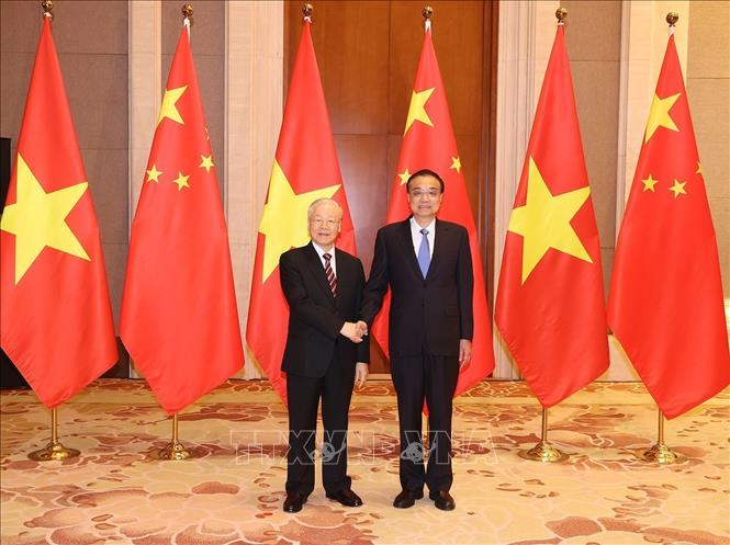 Tổng Bí thư Nguyễn Phú Trọng hội kiến Thủ tướng Trung Quốc Lý Khắc Cường - ảnh 2