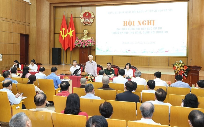 Tổng Bí thư tiếp xúc cử tri các quận Đống Đa, Ba Đình, Hai Bà Trưng - ảnh 1