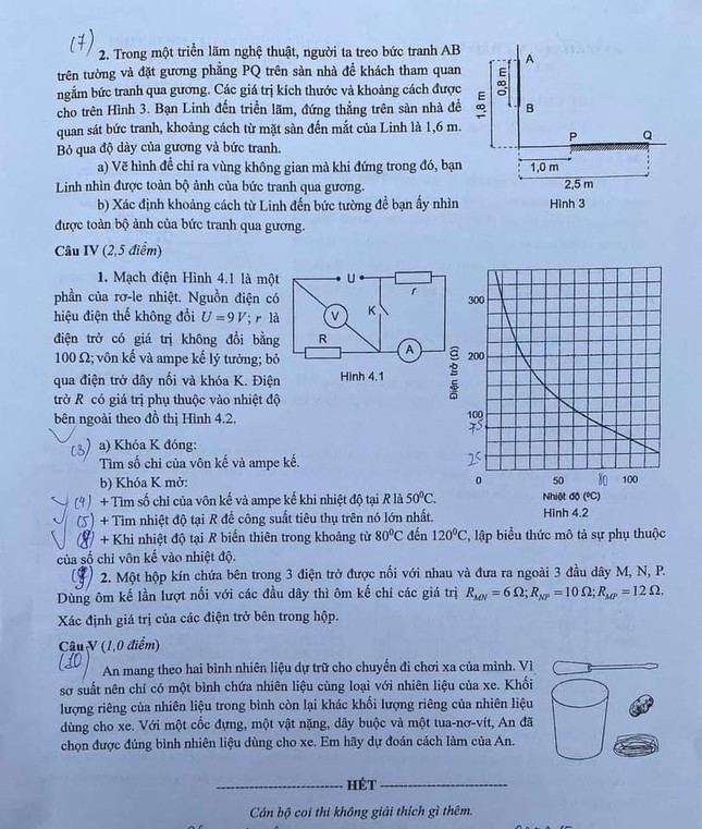 Đề thi Vật lý vào lớp 10 Chuyên ở Hà Nội: Làm đúng hết cũng chỉ được 9,5 điểm - ảnh 2