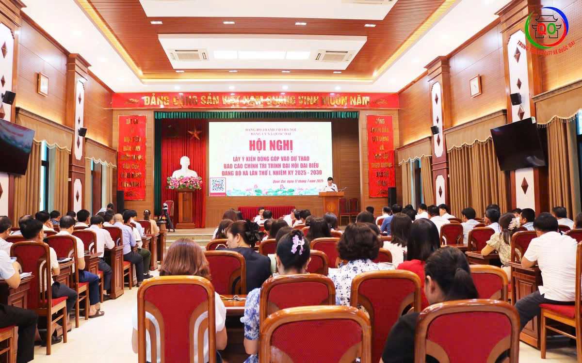 Đảng ủy xã Quốc Oai tổ chức hội nghị góp ý dự thảo báo cáo chính trị Đại hội Đảng bộ xã lần thứ Nhất - ảnh 3