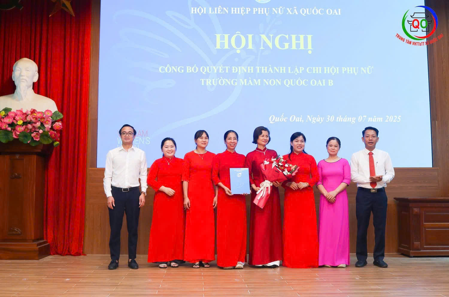 Hội LHPN xã Quốc Oai ra mắt 10 chi hội Phụ nữ trong lực lượng vũ trang và ngành Giáo dục mầm non - ảnh 5
