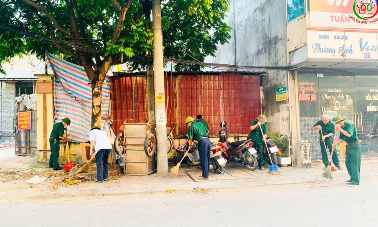 Xã Quốc Oai: Đồng loạt ra quân tổng vệ sinh môi trường - ảnh 20