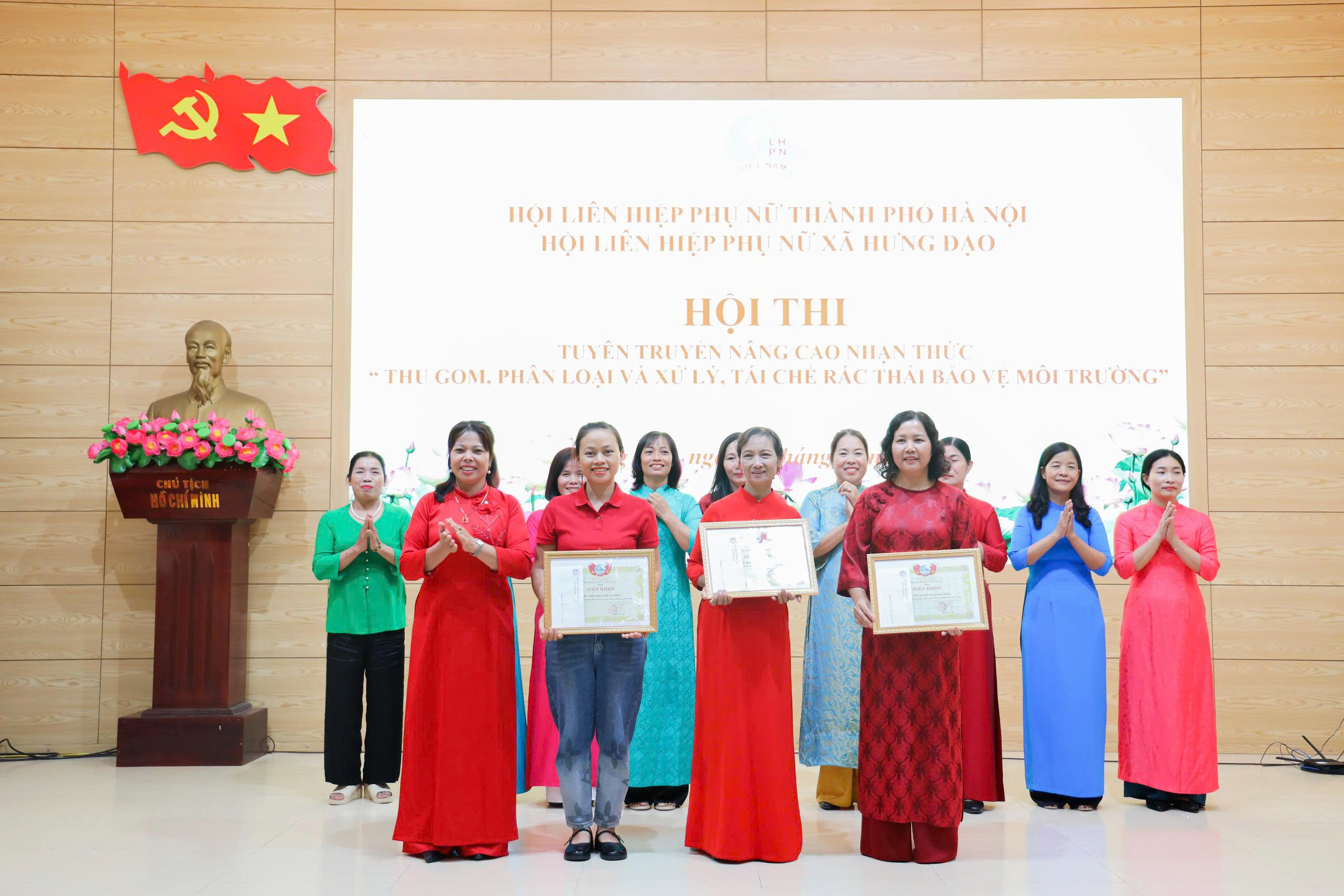Hội LHPN Xã Hưng Đạo: Sôi nổi hội thi “Thu gom, phân loại và xử lý rác thải bảo vệ môi trường” - ảnh 10
