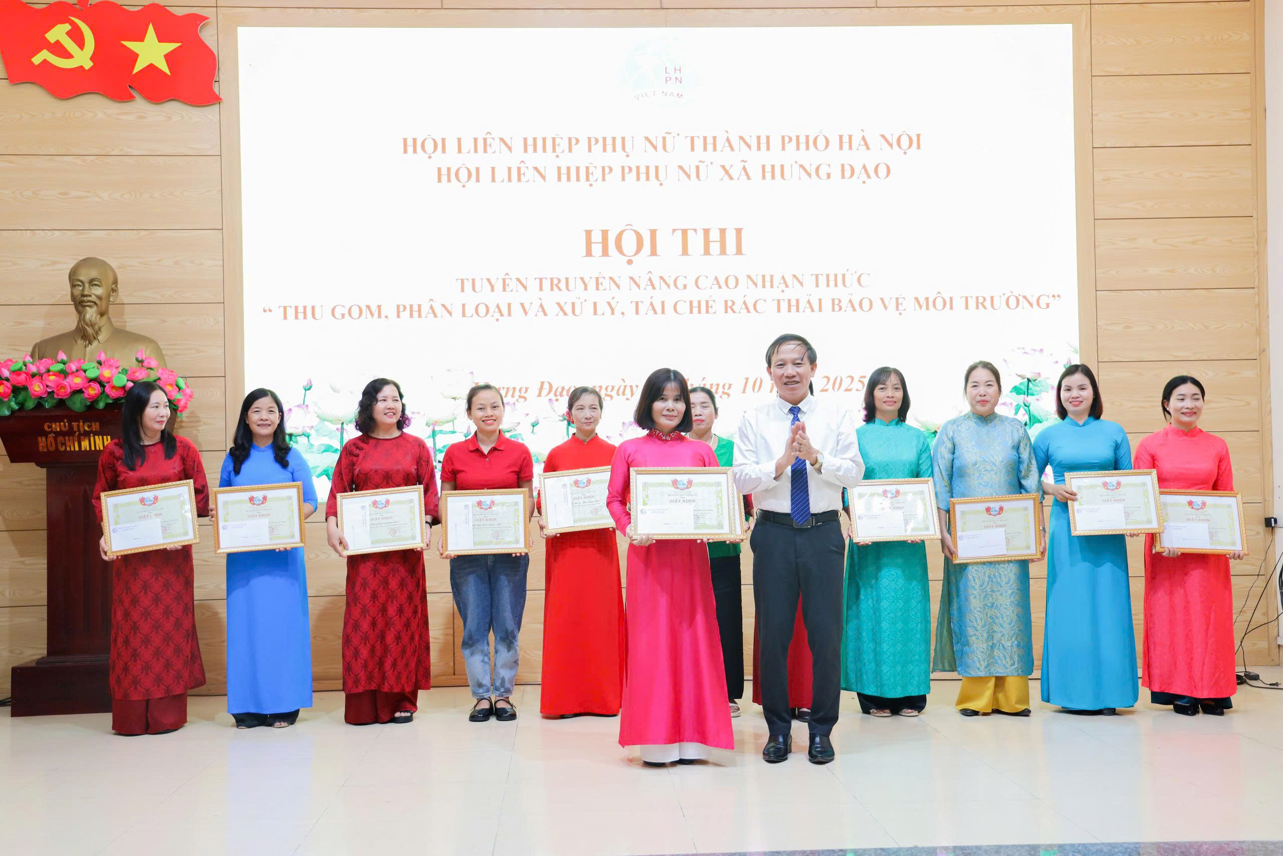 Hội LHPN Xã Hưng Đạo: Sôi nổi hội thi “Thu gom, phân loại và xử lý rác thải bảo vệ môi trường” - ảnh 9