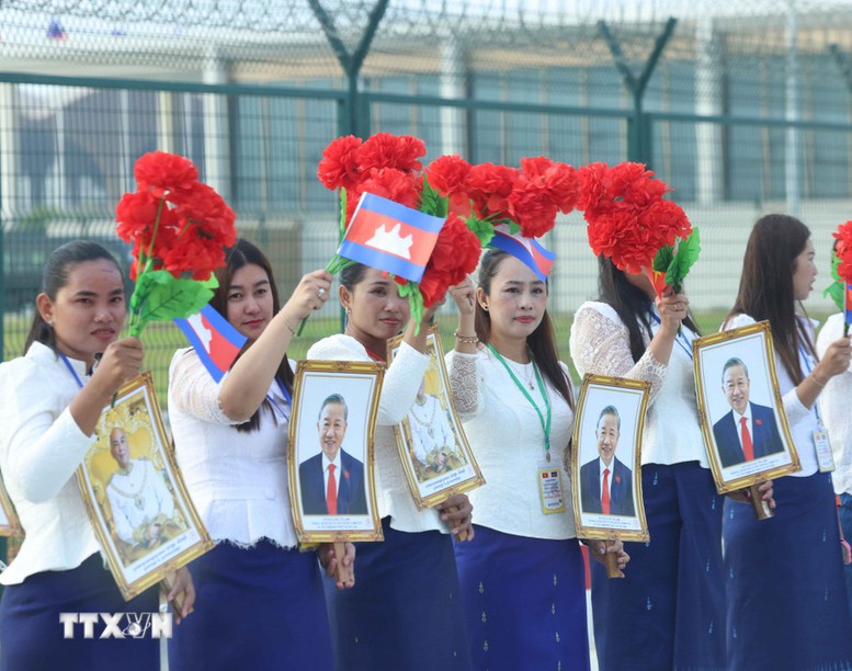 Tổng Bí thư Tô Lâm bắt đầu chuyến thăm cấp Nhà nước tới Vương quốc Campuchia - ảnh 4