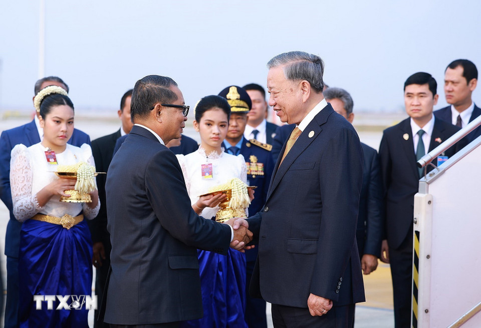 Tổng Bí thư Tô Lâm bắt đầu chuyến thăm cấp Nhà nước tới Vương quốc Campuchia - ảnh 1