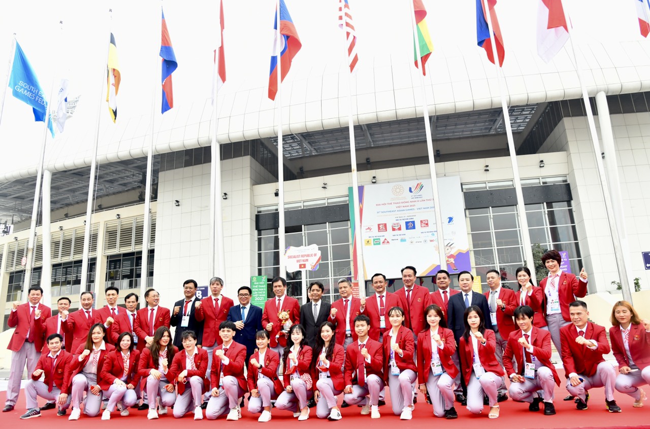 Toàn cảnh Lễ thượng cờ các Đoàn thể thao dự SEA Games 31 - ảnh 11