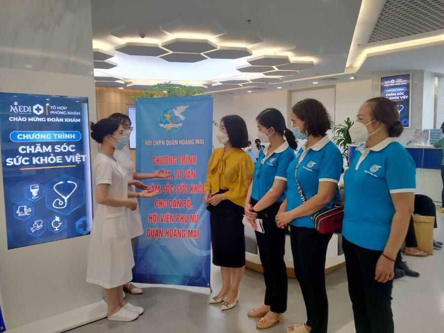 Hội LHPN quận Hoàng Mai: Hơn 500 hội viên phụ nữ được khám, tư vấn sức khỏe miễn phí - ảnh 1