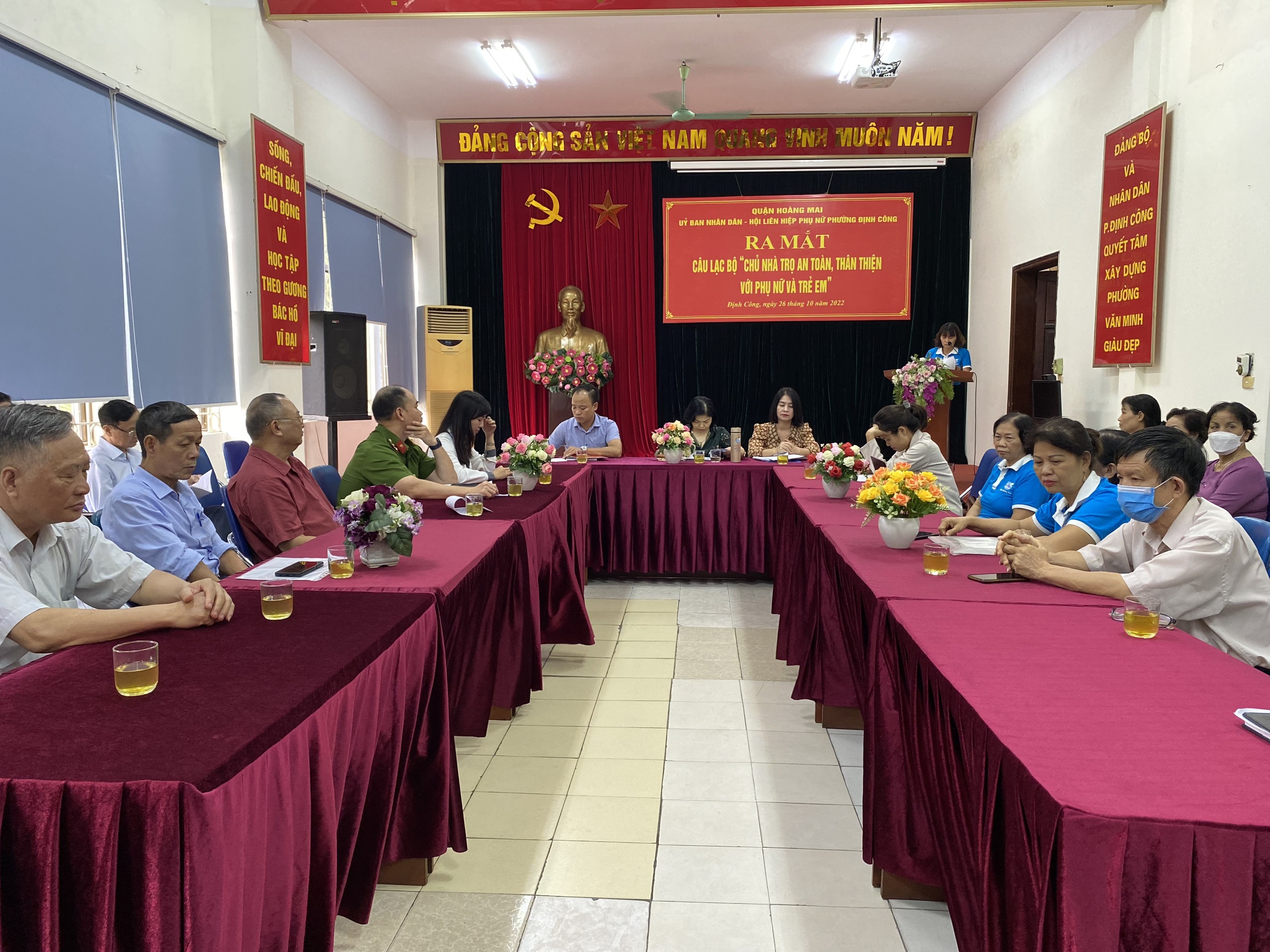 Ra mắt CLB “Chủ nhà trọ an toàn, thân thiện với phụ nữ và trẻ em” phường Định Công - ảnh 1