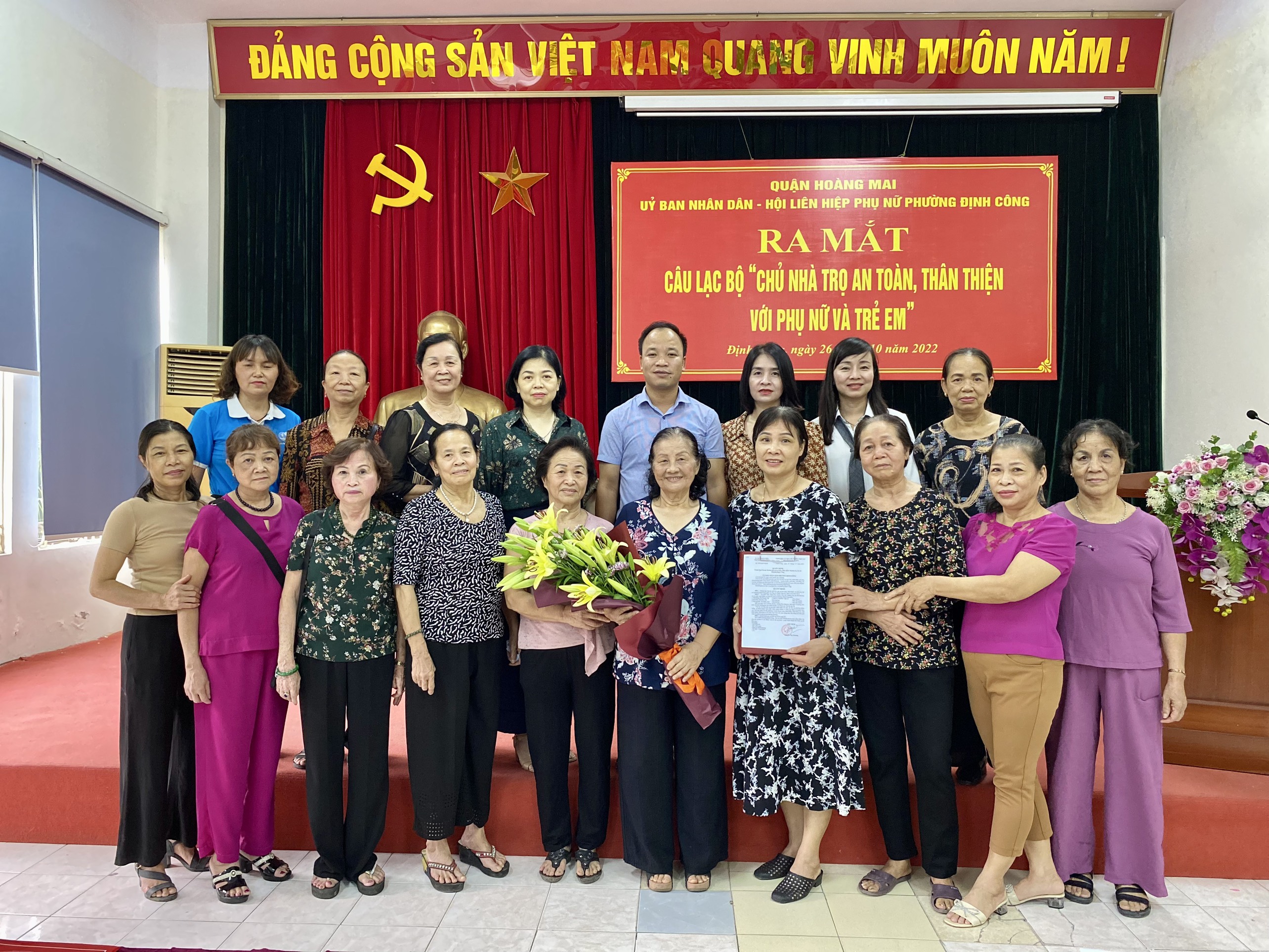 Ra mắt CLB “Chủ nhà trọ an toàn, thân thiện với phụ nữ và trẻ em” phường Định Công - ảnh 3