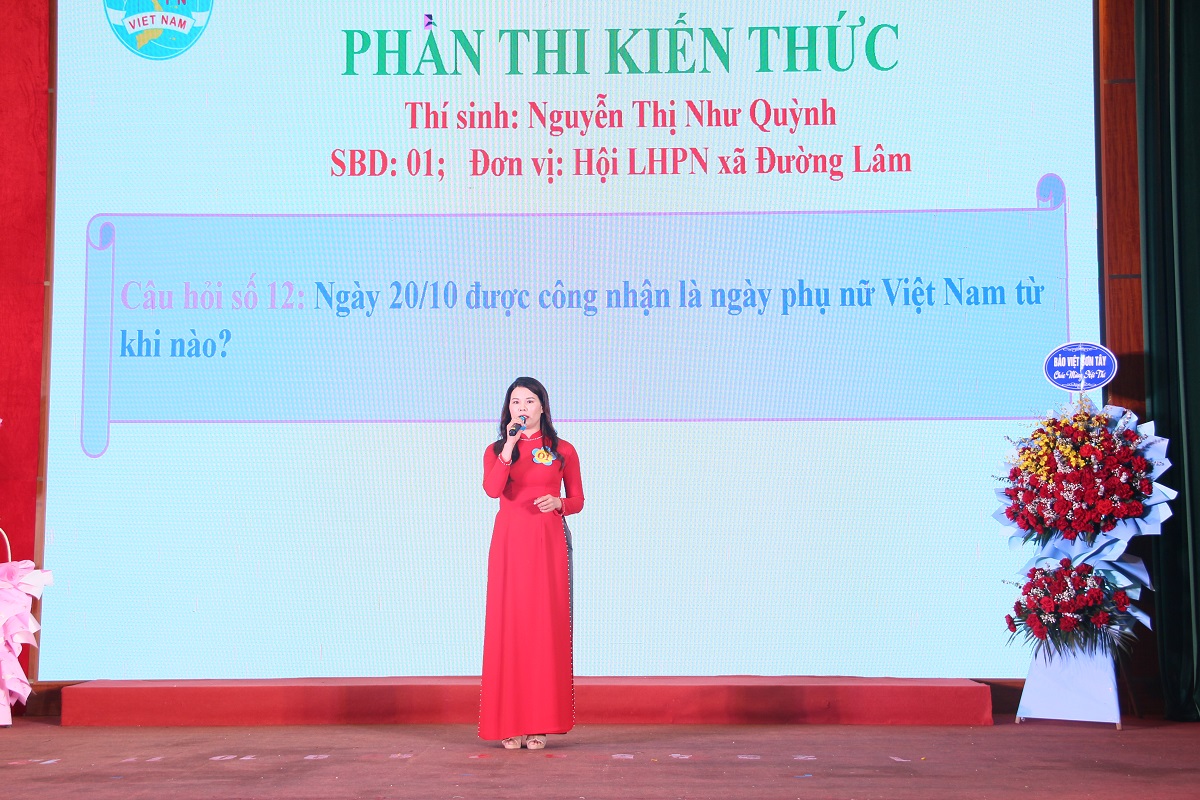 Sôi nổi hội thi Chủ tịch Hội phụ nữ cơ sở giỏi thị xã Sơn Tây - ảnh 4