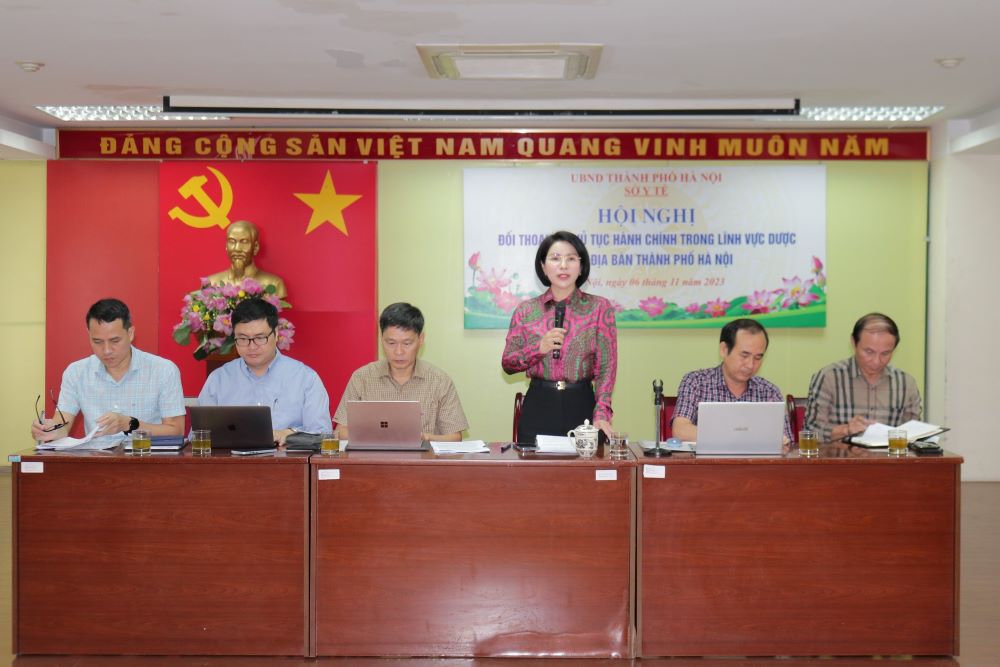 Sở Y tế Hà Nội: Đối thoại giải đáp khó khăn về thủ tục hành chính trong lĩnh vực dược - ảnh 1