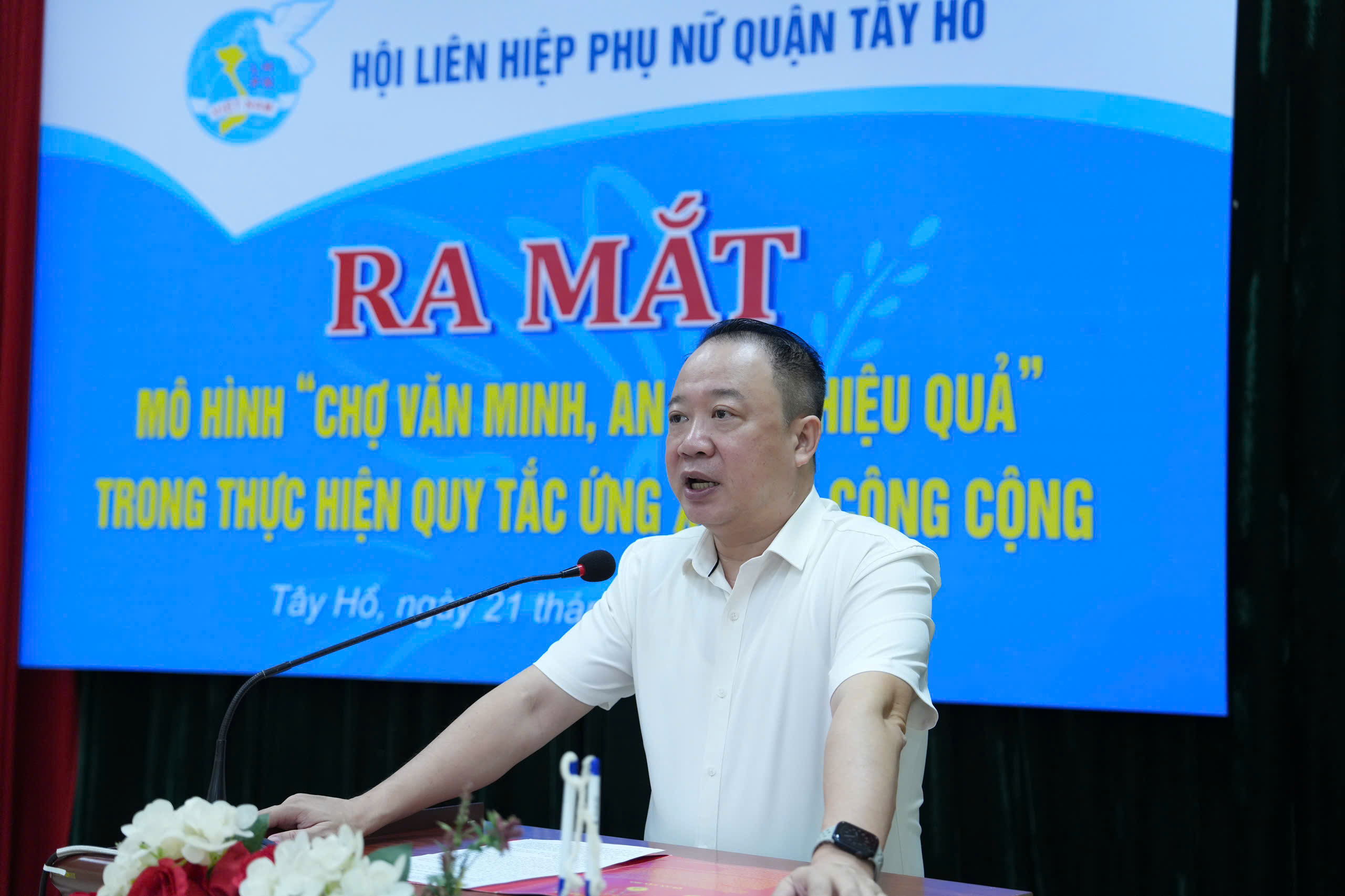 Hội LHPN quận Tây Hồ: Ra mắt mô hình “Chợ văn minh an toàn, hiệu quả” - ảnh 3