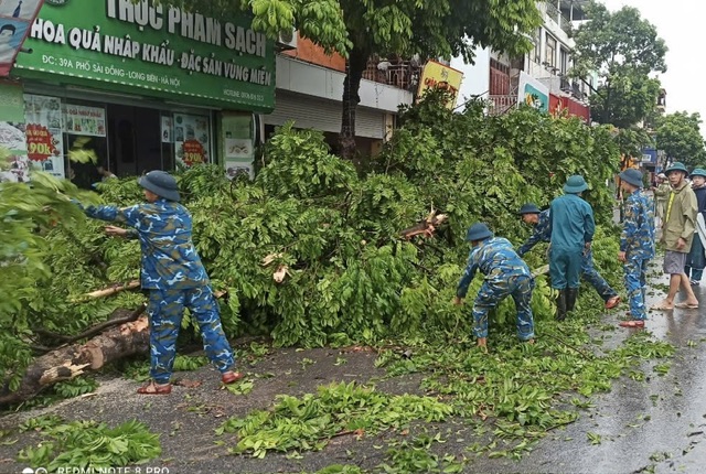 Sư đoàn Phòng không 361 cùng người dân khắc phục hậu quả sau mưa bão - ảnh 1